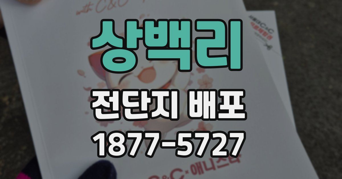 상백리 전단지 배포
