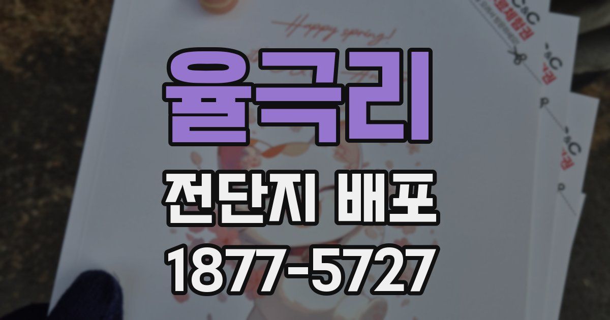 율극리 전단지 배포