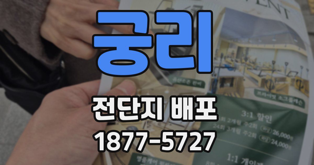 궁리 전단지 배포