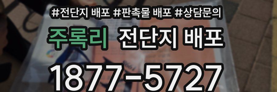 주록리 전단지 배포