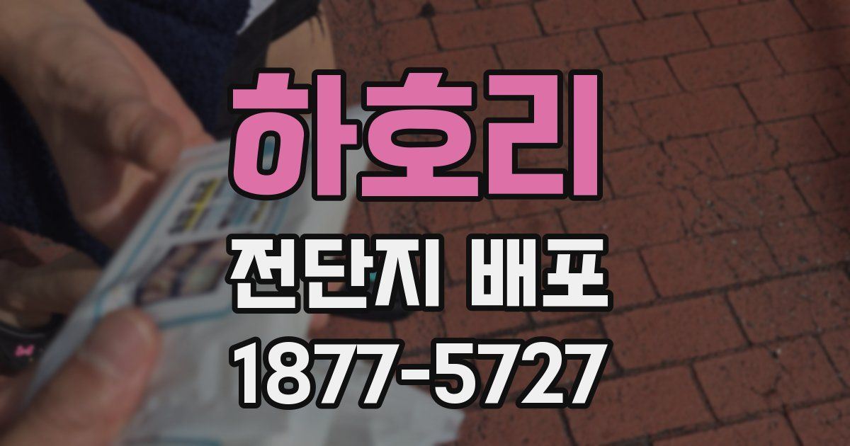 하호리 전단지 배포