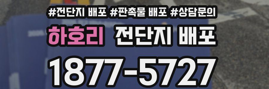 하호리 전단지 배포