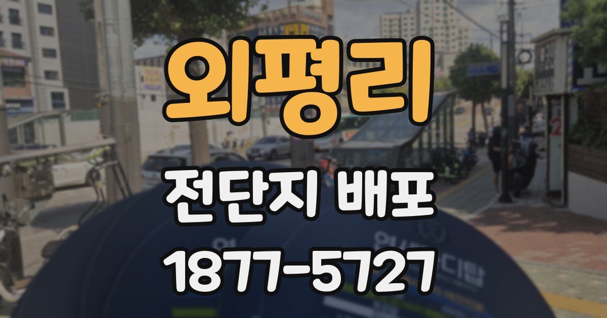외평리 전단지 배포