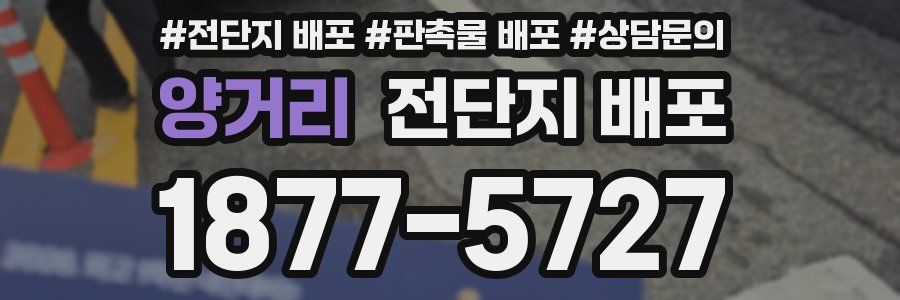 양거리 전단지 배포
