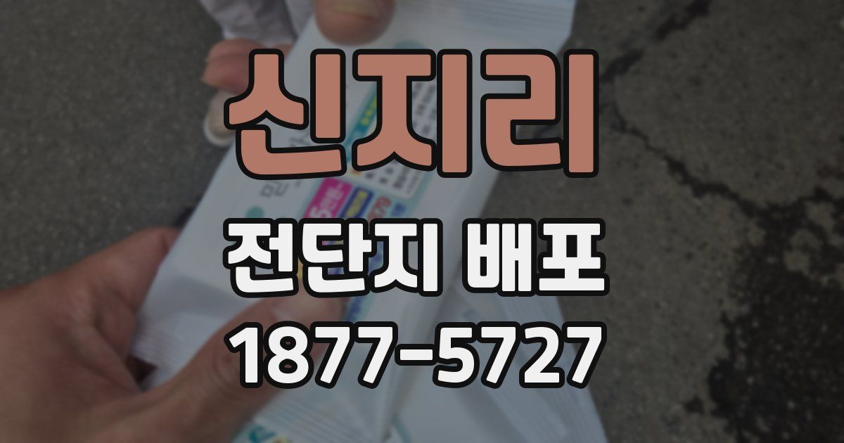 신지리 전단지 배포
