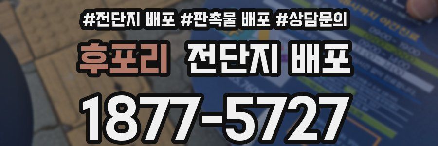 후포리 전단지 배포