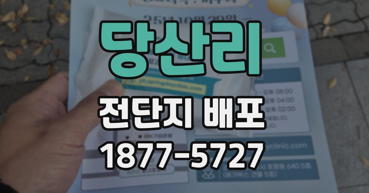 당산리 전단지 배포