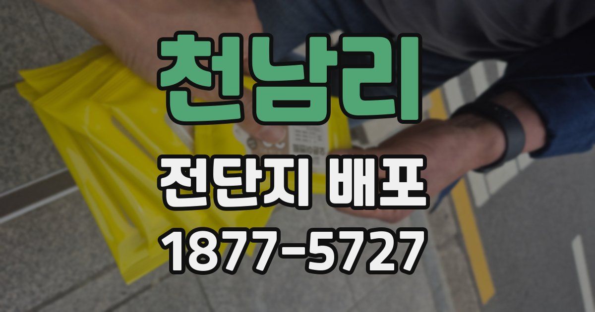 천남리 전단지 배포