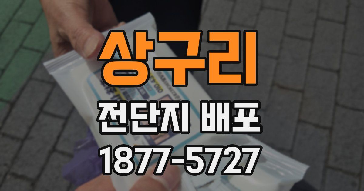 상구리 전단지 배포