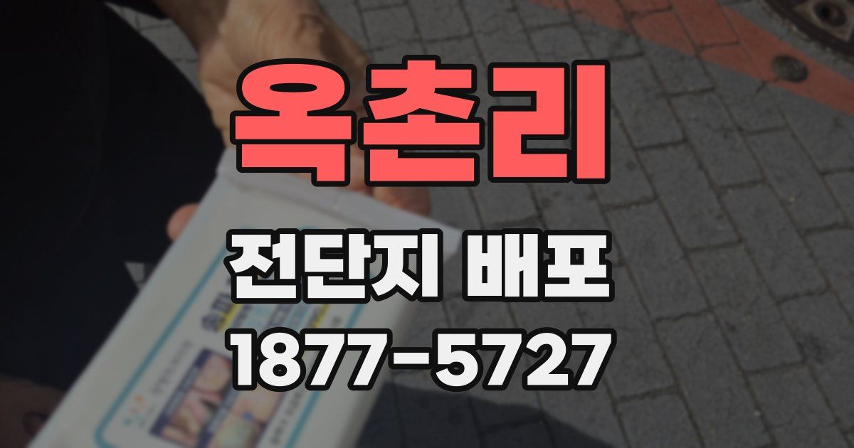 옥촌리 전단지 배포