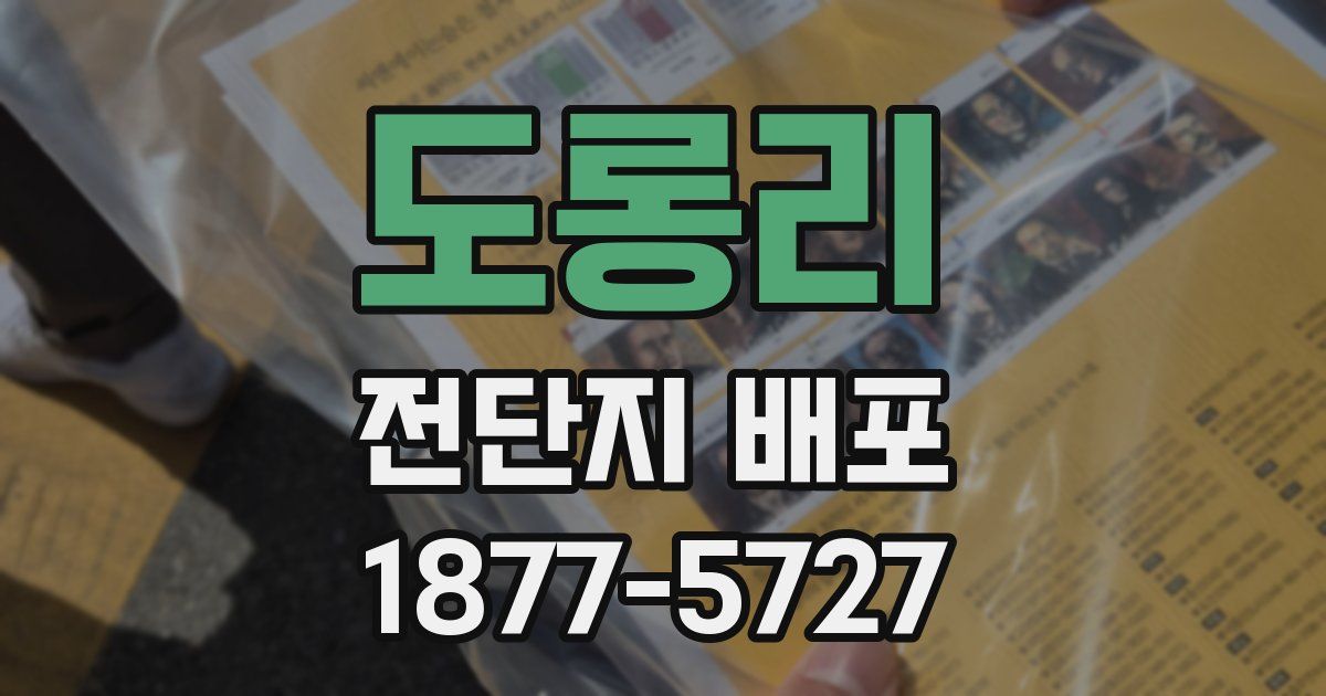 도롱리 전단지 배포