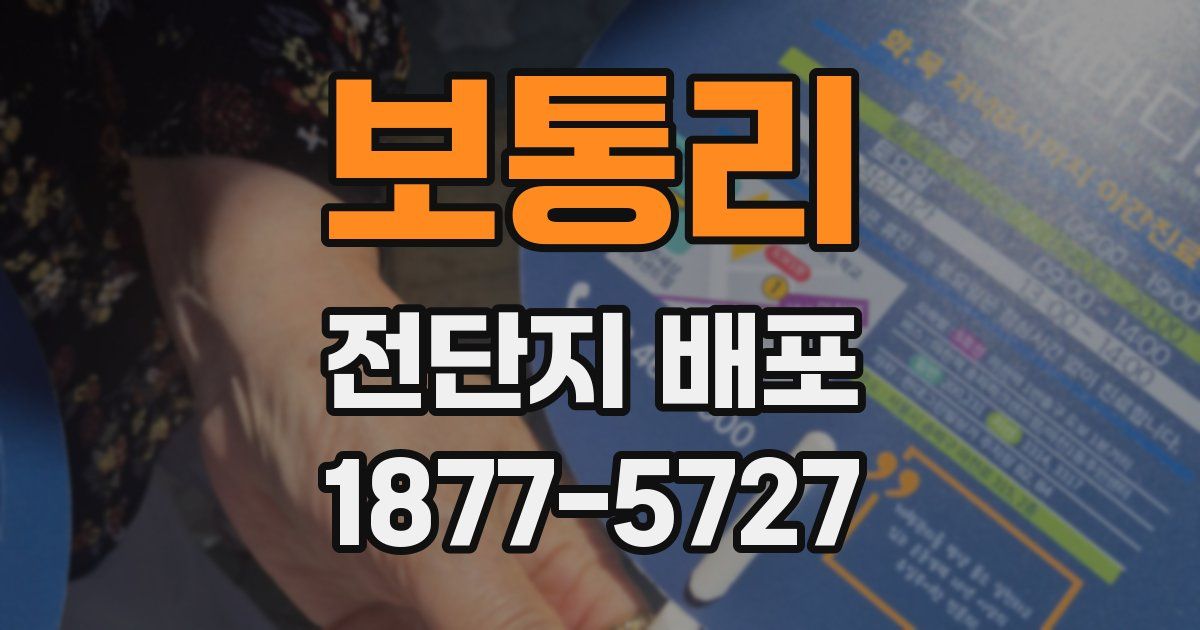 보통리 전단지 배포