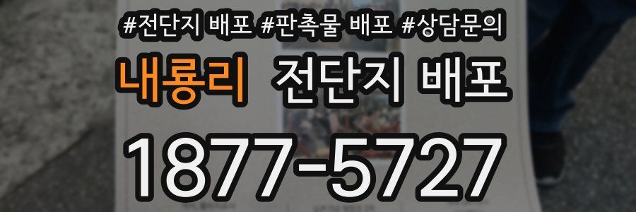 내룡리 전단지 배포