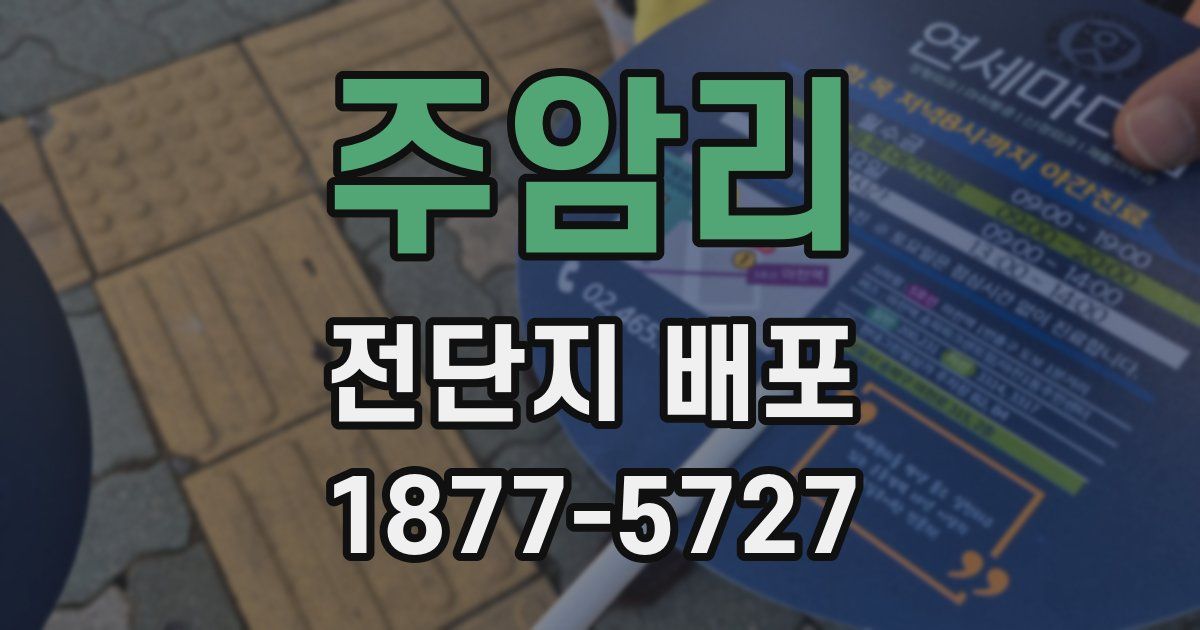 주암리 전단지 배포