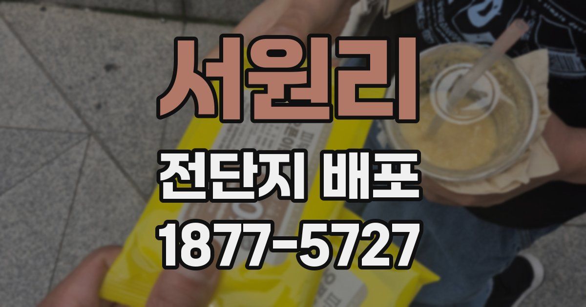 서원리 전단지 배포