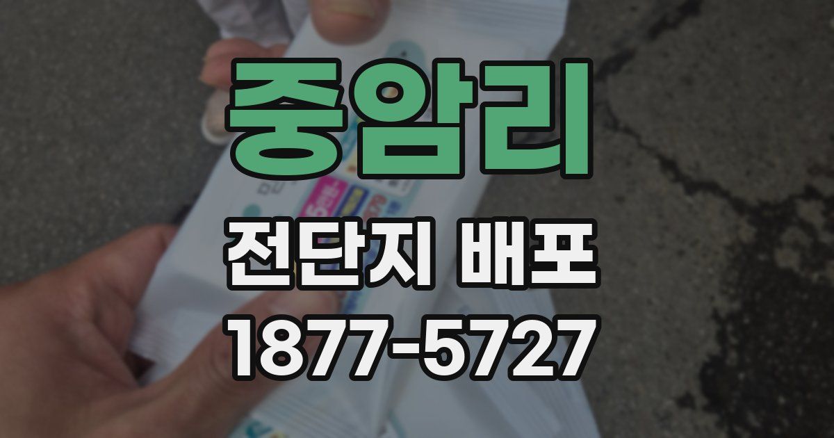 중암리 전단지 배포