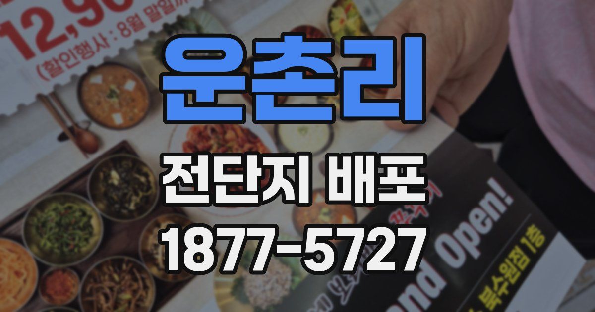 운촌리 전단지 배포