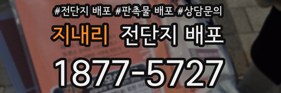 지내리 전단지 배포