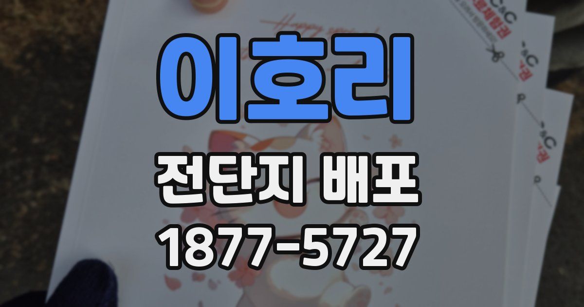 이호리 전단지 배포
