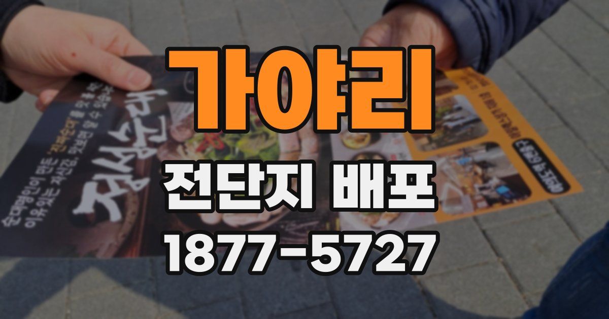 가야리 전단지 배포