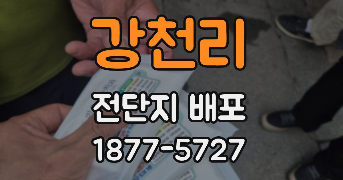 강천리 전단지 배포