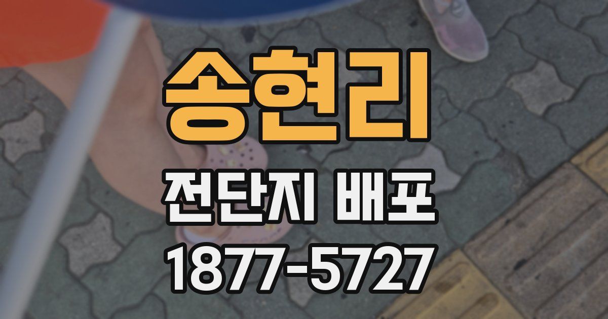 송현리 전단지 배포