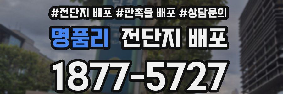 명품리 전단지 배포