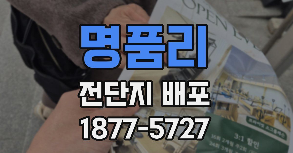 명품리 전단지 배포