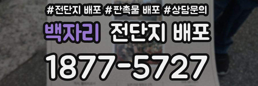 백자리 전단지 배포