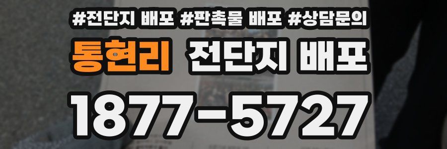 통현리 전단지 배포