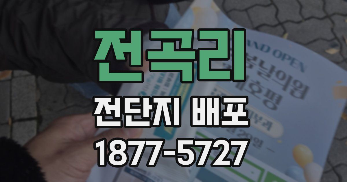 전곡리 전단지 배포