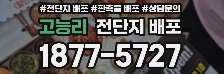 고능리 전단지 배포