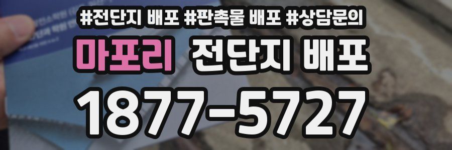 마포리 전단지 배포