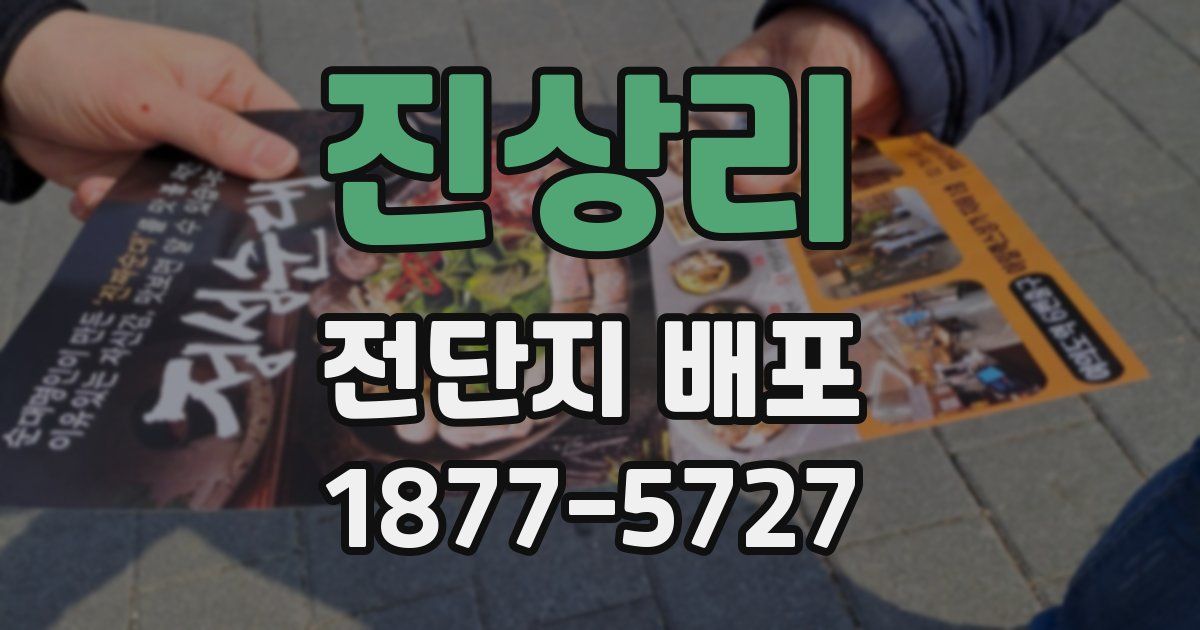 진상리 전단지 배포