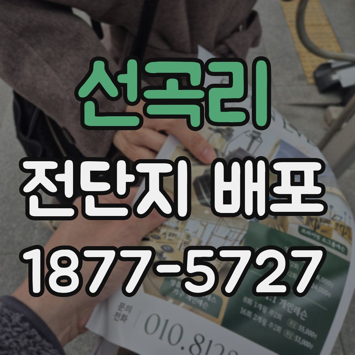 선곡리 전단지 배포