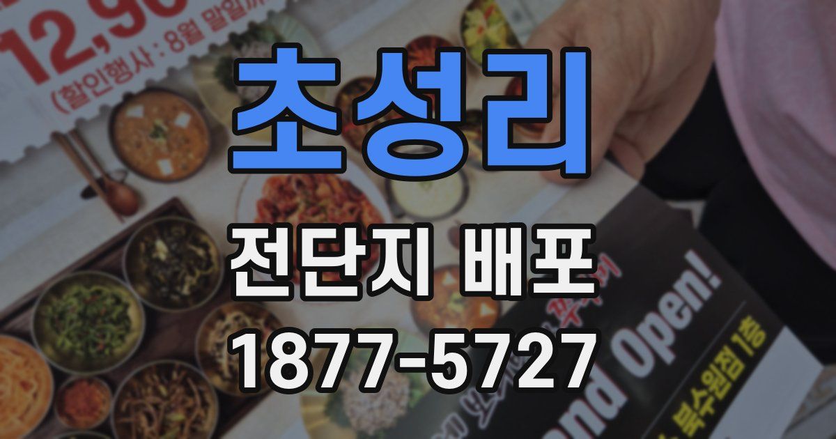 초성리 전단지 배포