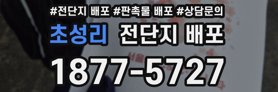 초성리 전단지 배포