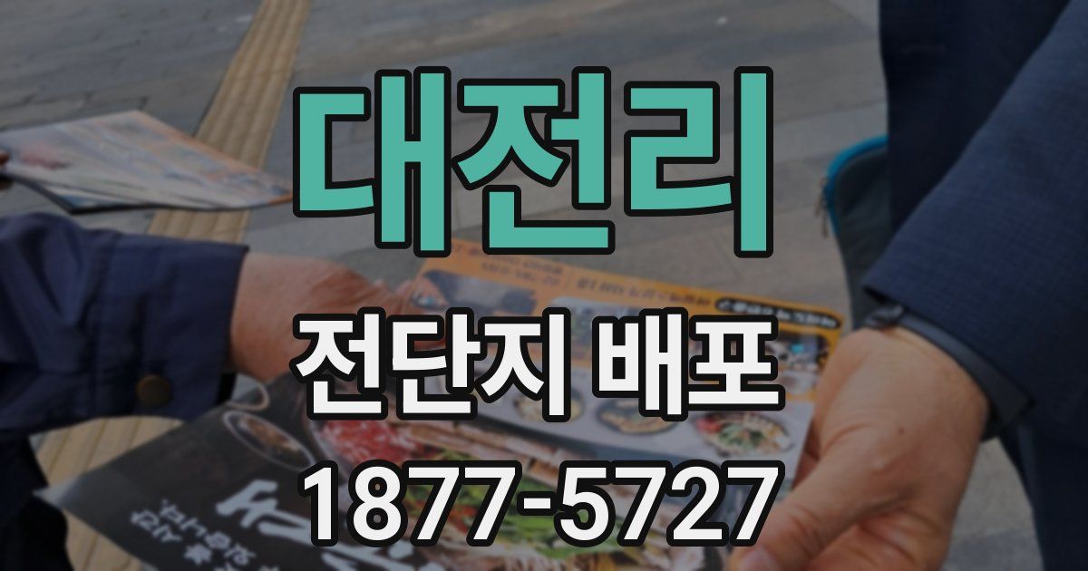 대전리 전단지 배포