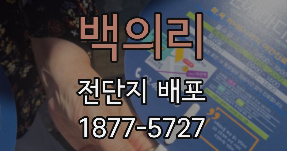 백의리 전단지 배포