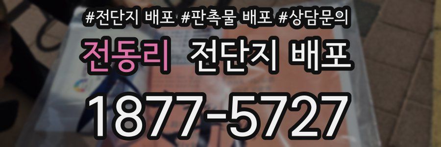 전동리 전단지 배포