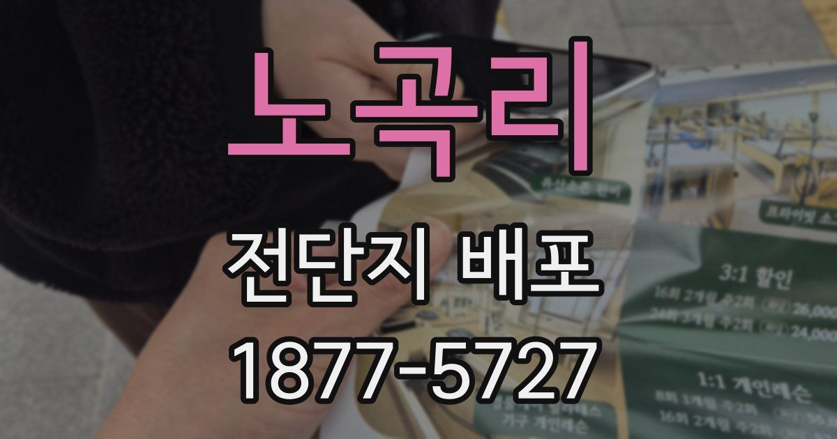 노곡리 전단지 배포