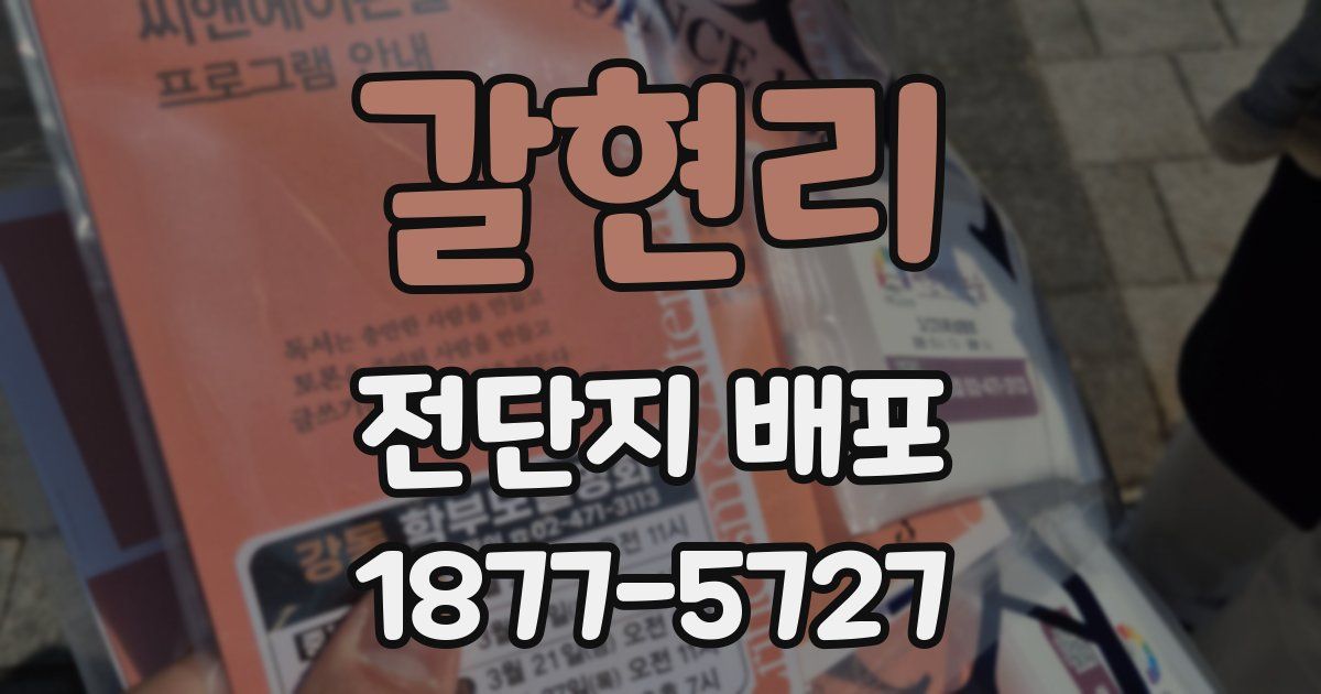 갈현리 전단지 배포