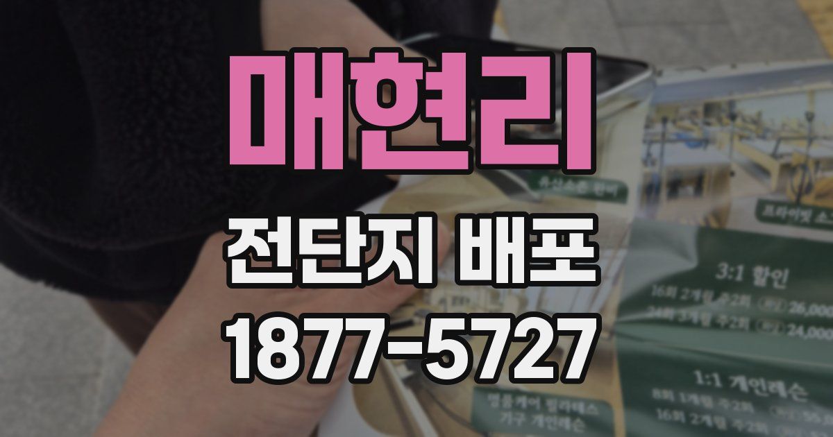 매현리 전단지 배포