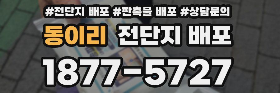 동이리 전단지 배포
