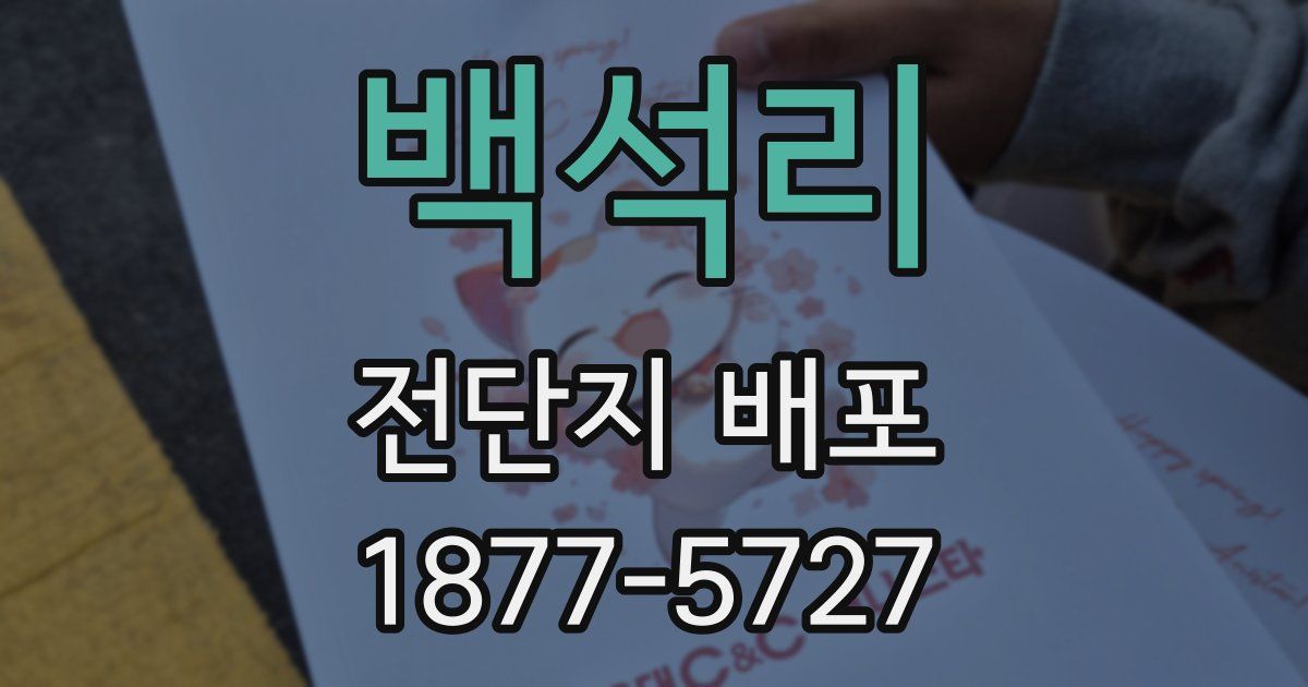 백석리 전단지 배포