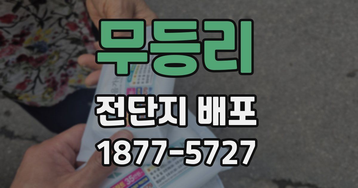 무등리 전단지 배포