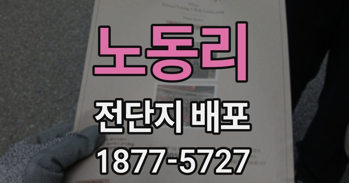 노동리 전단지 배포