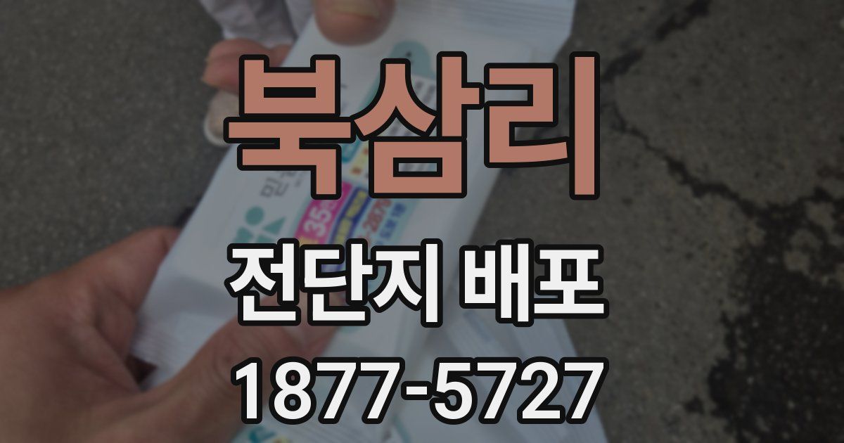 북삼리 전단지 배포