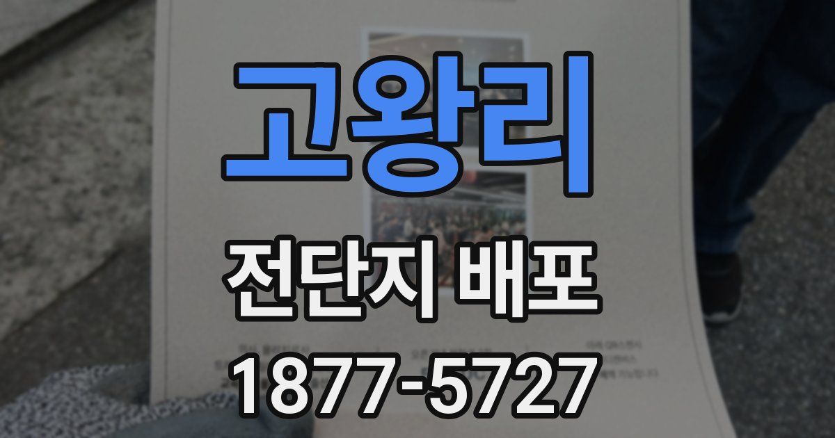 고왕리 전단지 배포