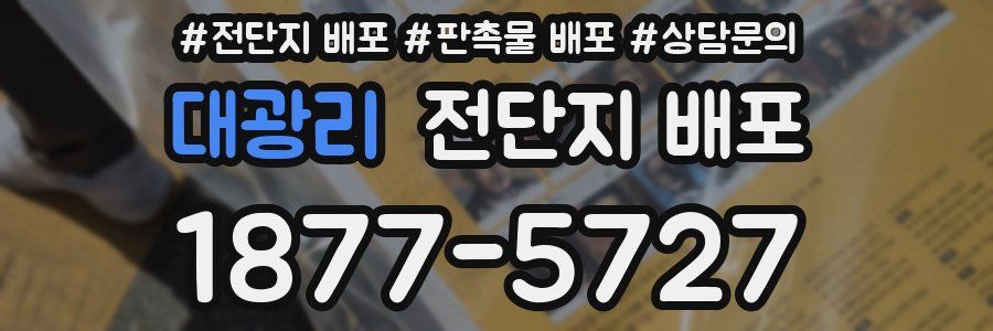 대광리 전단지 배포